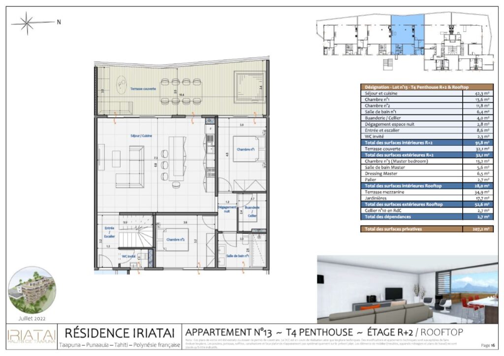 Vente Appartement F4 à Punaauia